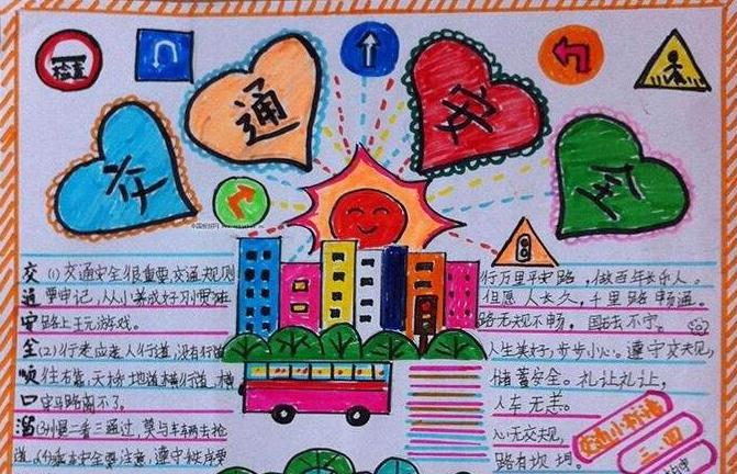 2022交通安全手抄报简单又漂亮